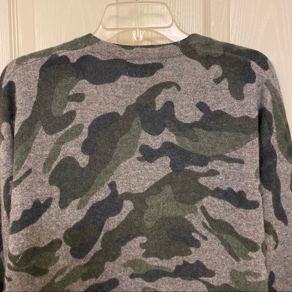 MAGASCHONI Cashmere Camo Open Front Cardigan in Olive Camo Size L - Picture 11 of 11